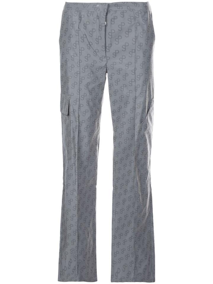 Saks Potts Monogram-print Reflective Trousers - Silver