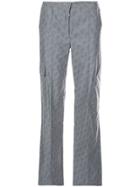 Saks Potts Monogram-print Reflective Trousers - Silver