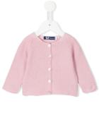 Amaia - Round Neck Cardigan - Kids - Cotton - 12 Mth, Pink/purple