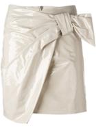 Isabel Marant 'anders' Knot Mini Skirt, Women's, Size: 40, Nude/neutrals, Cotton/polyurethane