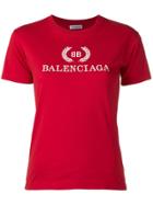 Balenciaga Bb Balenciaga Printed T-shirt - Red