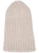 The Elder Statesman Ribbed Beanie, Adult Unisex, Nude/neutrals, Alpaca