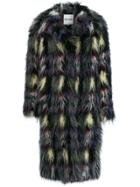 Kenzo Fuzzy Faux Fur Coat - Grey