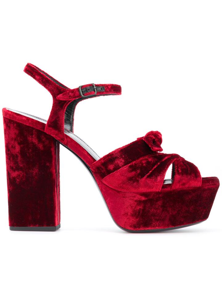 Saint Laurent Farrah Sandals - Red