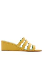 Blue Bird Shoes Wave Platform Mules - Yellow