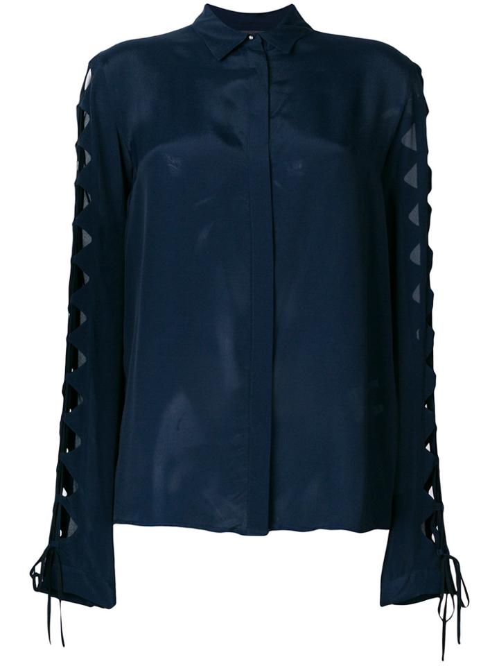 Just Cavalli Cut-out Sleeve Shirt - Blue