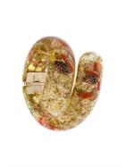 Chanel Vintage Plastic Shell Cuff Bracelet - Yellow & Orange