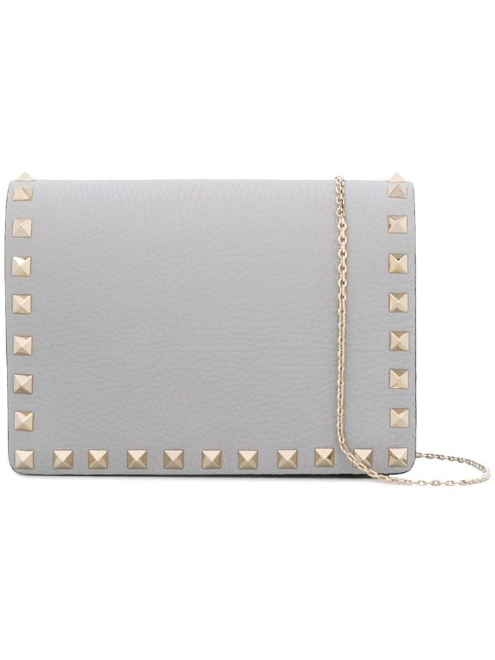 Valentino Valentino Garavani 'rockstud' Crossbody Bag, Women's, Grey, Calf Leather