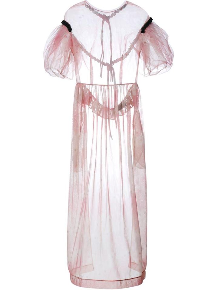 Simone Rocha Floral Print Tulle Apron Top