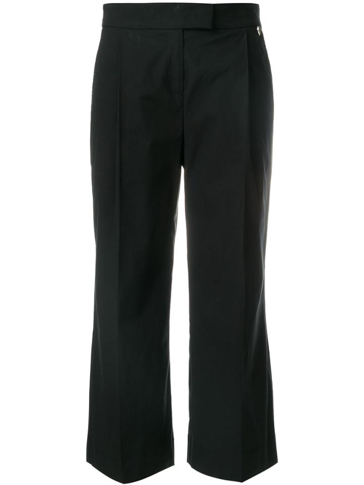 Twin-set Wide Leg Cropped Pants - Black