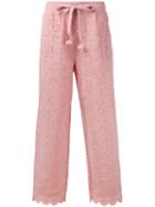 Puma - Embroidered Trousers - Women - Polyester - Xs, Pink/purple, Polyester