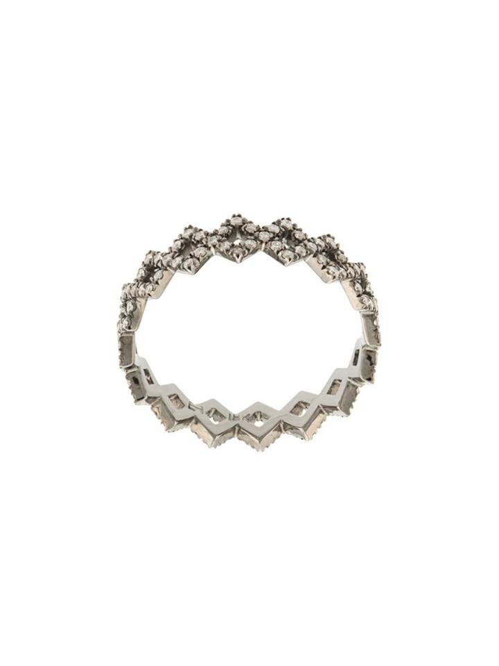 Eva Fehren 18kt Black Gold Rex Diamond Band - Silver