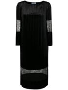 Blumarine Lace-embellised Midi Dress - Black