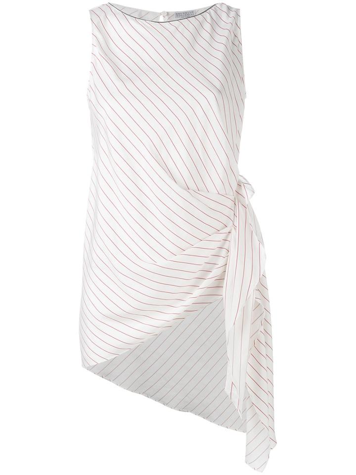 Brunello Cucinelli - Striped Tank Top - Women - Silk - M, White, Silk
