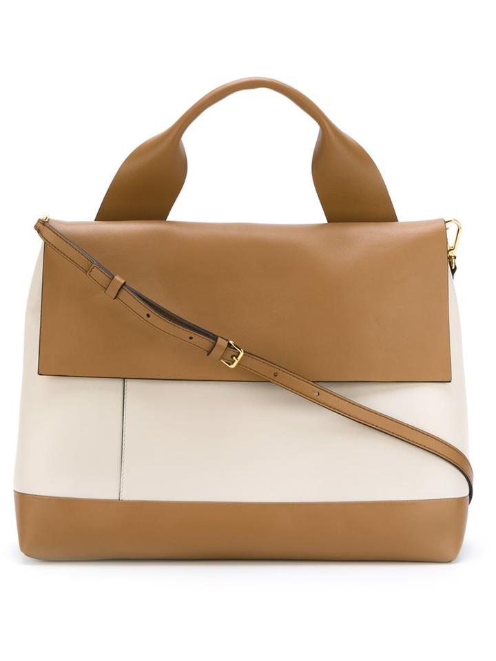 Marni Colour Block Tote, Women's, Brown, Nappa Leather