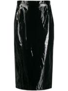 Nº21 Patent Pencil Skirt - Black