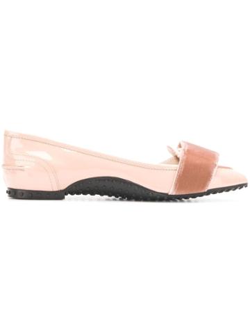 Tod's X Alessandro Dell'acqua Velvet Bow Loafers - Pink