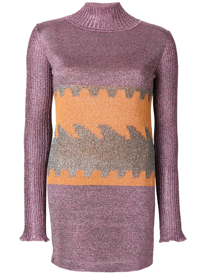 Missoni Lurex Knitted Dress - Pink & Purple