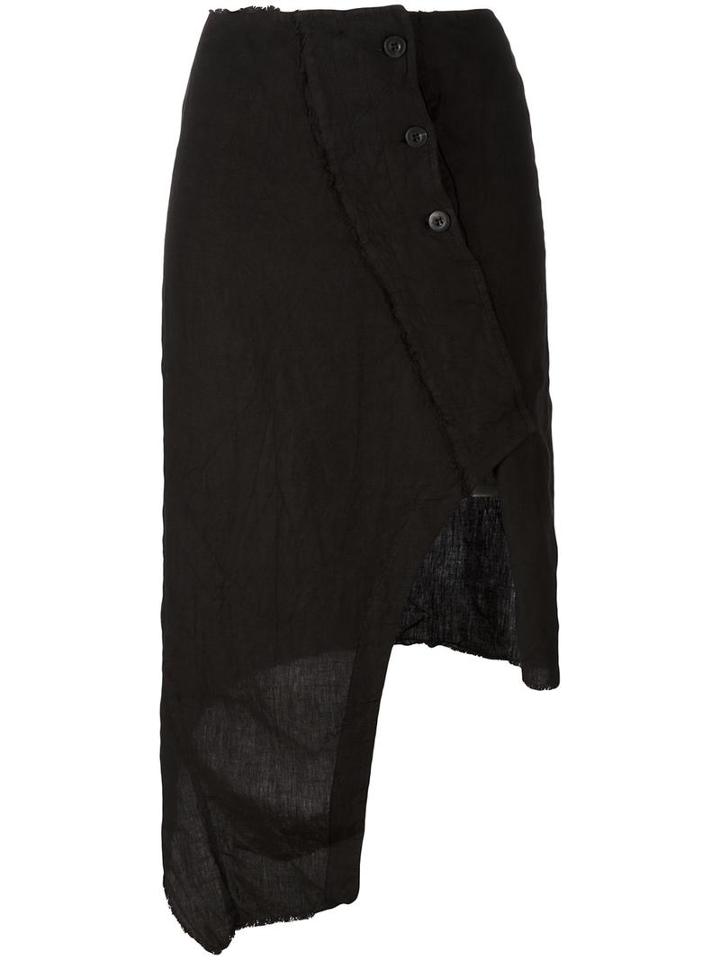 Lost & Found Rooms Buttoned Skirt, Women's, Size: Small, Black, Linen/flax