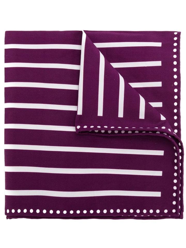 Brunello Cucinelli Striped Pocket Scarf - Purple