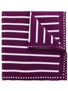 Brunello Cucinelli Striped Pocket Scarf - Purple