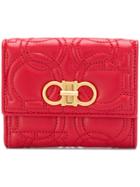 Salvatore Ferragamo Quilted Compact Wallet - Red