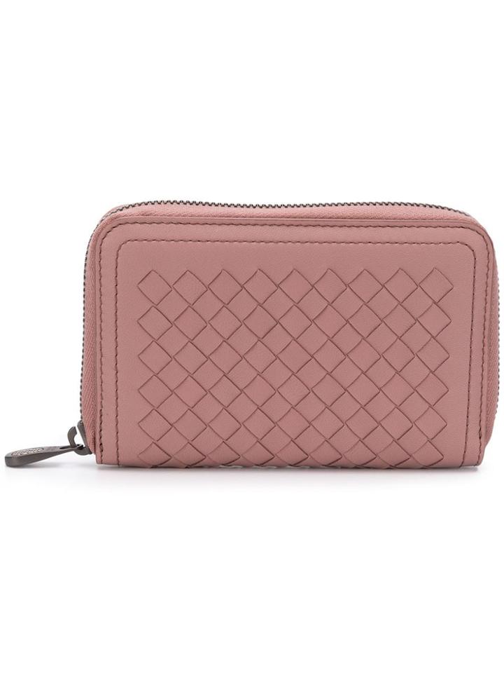 Bottega Veneta Zip-around Wallet - Pink