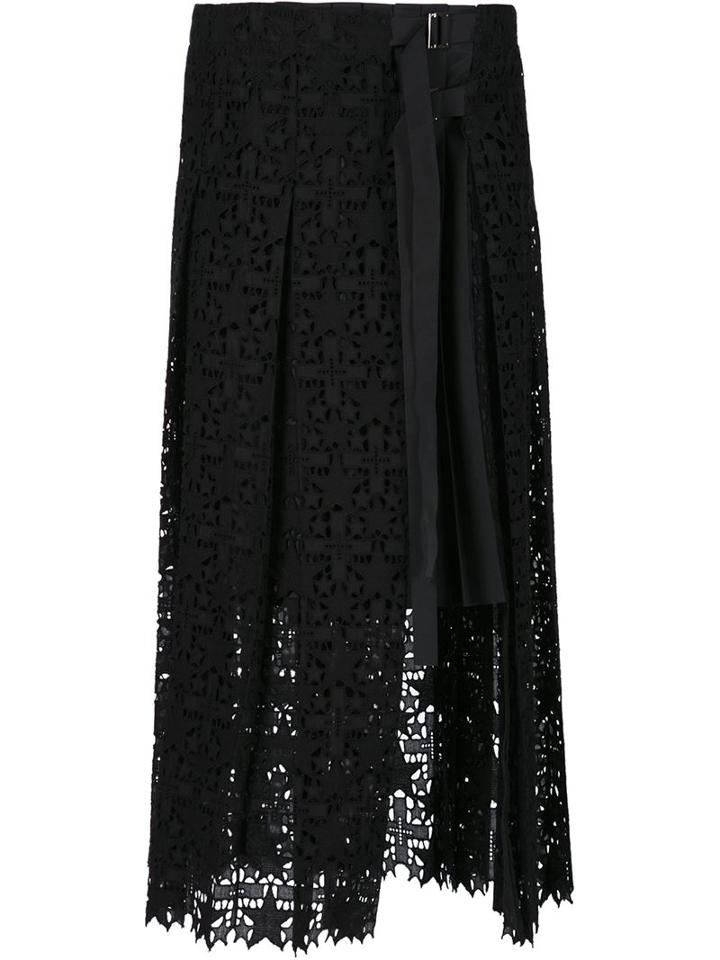 Sacai Star Lace Midi Skirt