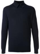 Cerruti 1881 Knitted Jumper With Collar - Blue