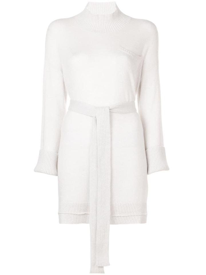 Lamberto Losani Wrap-around Knitted Top - White