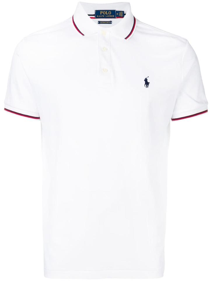 Polo Ralph Lauren Stripe Tipped Polo Shirt - White