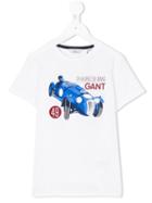 Gant Kids - Car Print T-shirt - Kids - Cotton - 12 Yrs, White