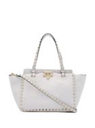 Valentino Rockstud Tote Bag - White