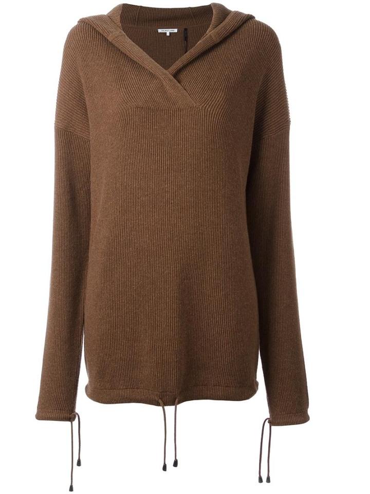 Helmut Lang Hooded Jumper, Women's, Size: Xs, Brown, Cotton/cashmere