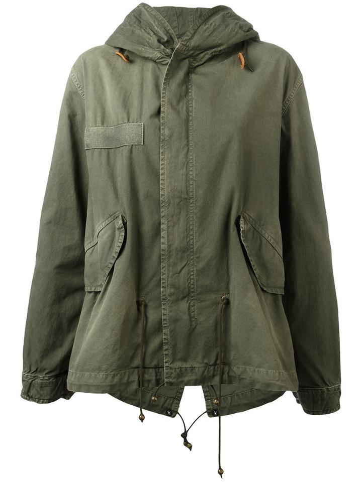 Mr & Mrs Italy Hooded Parka Jacket, Women's, Size: Small, Green, Cotton