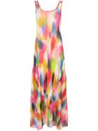 Fuzzi Printed Maxi Tank Dress - Multicolour