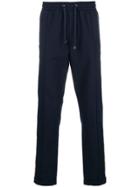 Dolce & Gabbana Contrast Panel Straight Trousers - Blue