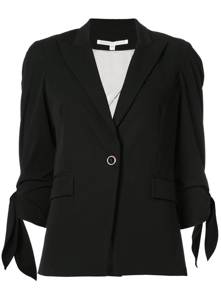 Veronica Beard Tied Cuffs Jacket - Black