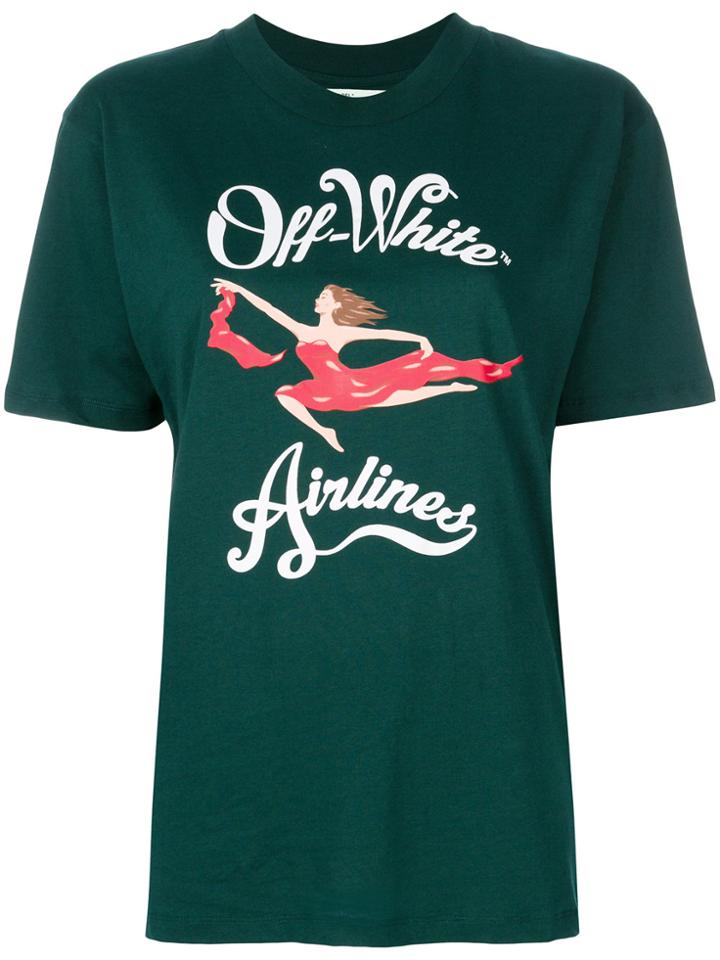 Off-white Printed T-shirt - Green