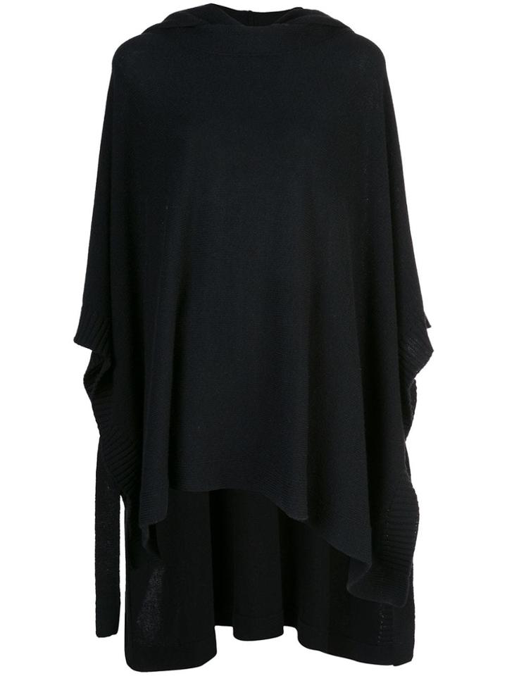 Rosetta Getty Hooded Poncho - Black