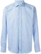 Etro Checked Shirt, Men's, Size: 40, Blue, Cotton