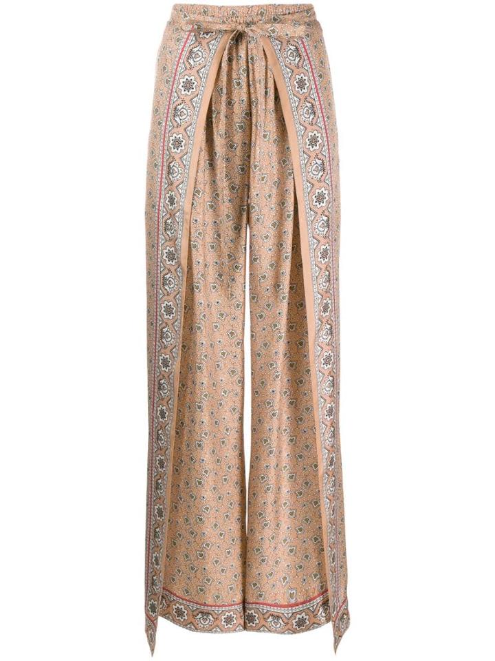 Chloé Bandanna Print Palazzo Trousers - Neutrals