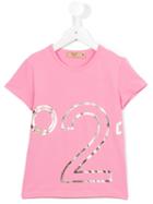 No21 Kids Logo Print T-shirt, Girl's, Size: 6 Yrs, Pink/purple