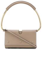 Stée Oversized Metal Handle Shoulder Bag - Neutrals