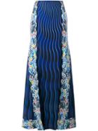 Mary Katrantzou 'rainbow Cloud' Printed Panelled Skirt