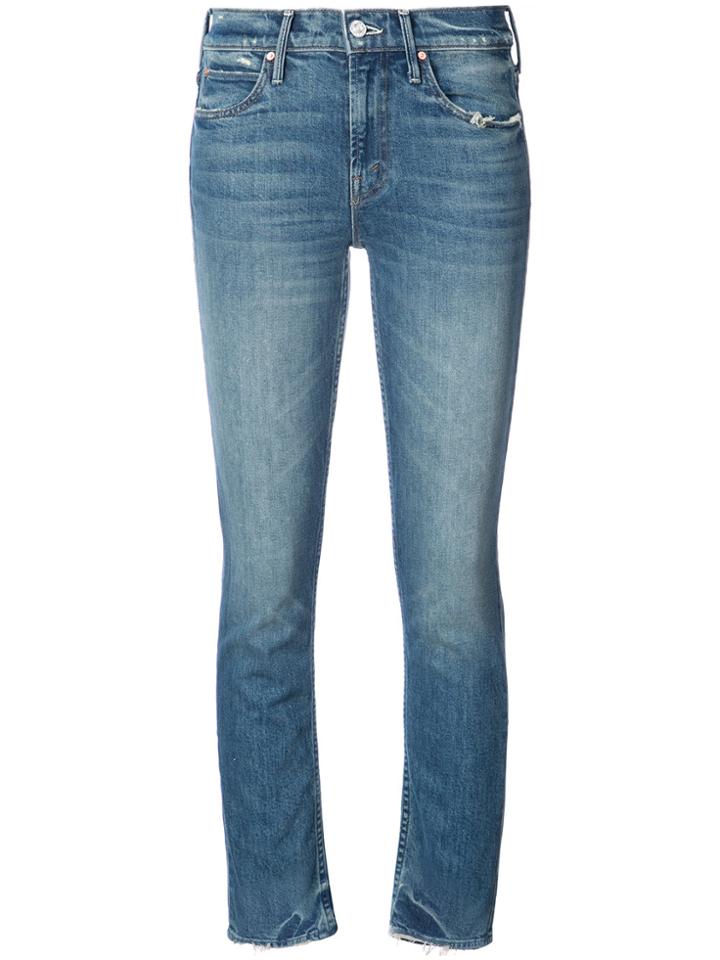Mother Skinny Ankle-grazer Jeans - Blue