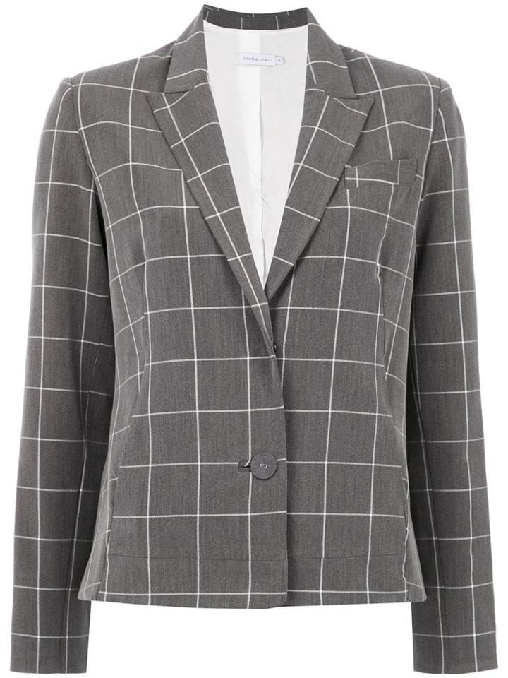 Mara Mac Checked Blazer - Grey