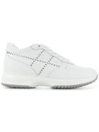 Hogan Lace-up Studded Sneakers - White