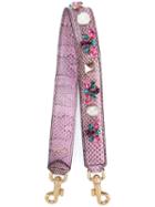 Dolce & Gabbana Embellished Bag Strap, Women's, Pink/purple, Leather/glass/metal