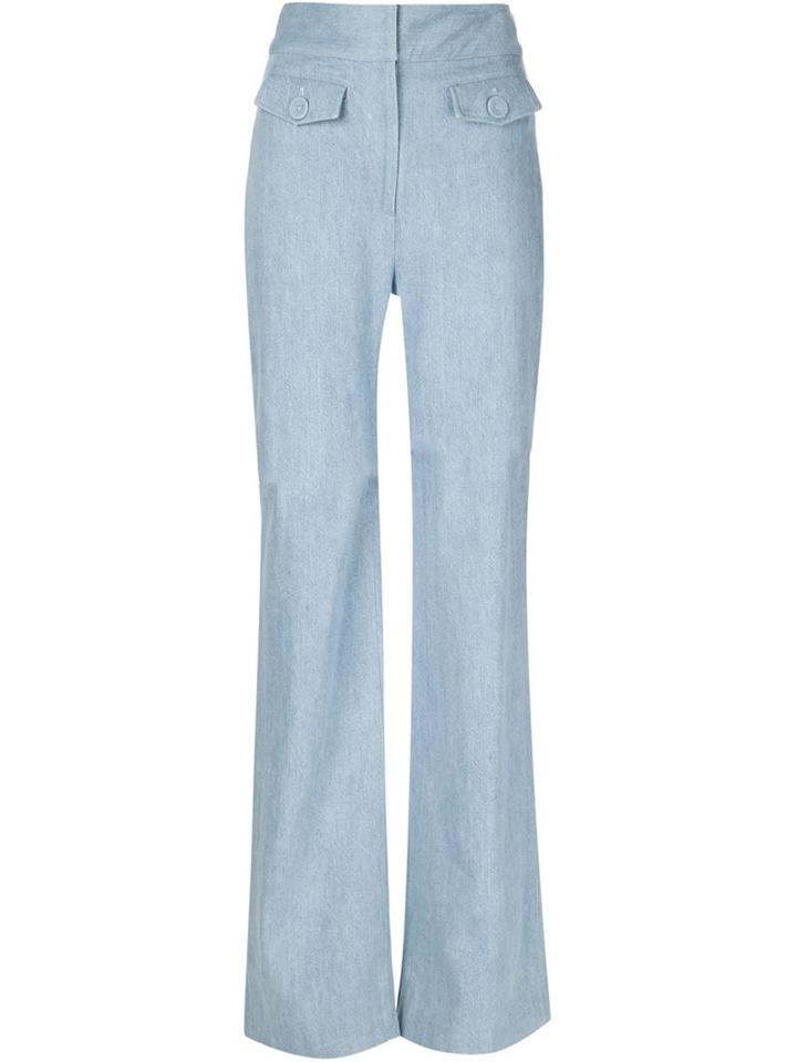 Adam Lippes High-waisted Flared Jeans, Women's, Size: 4, Blue, Rayon